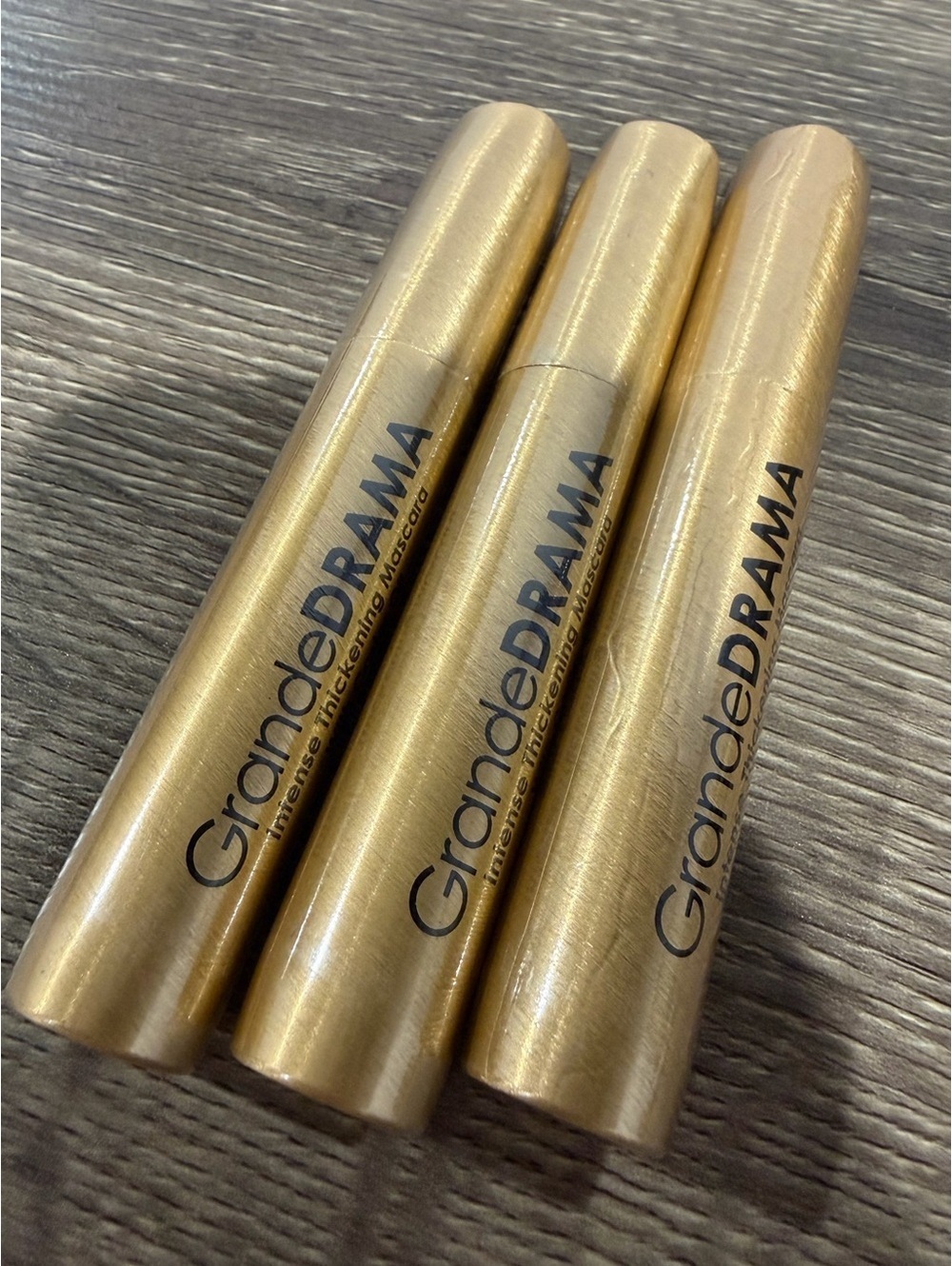3 x Grande Drama Intense Thickening Mascara with Castor Oil Black NEW